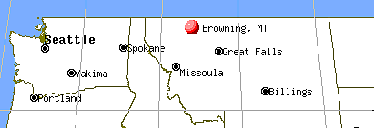 Map of the Northwestern United States from http://www.city-data.com/city/Browning-Montana.html